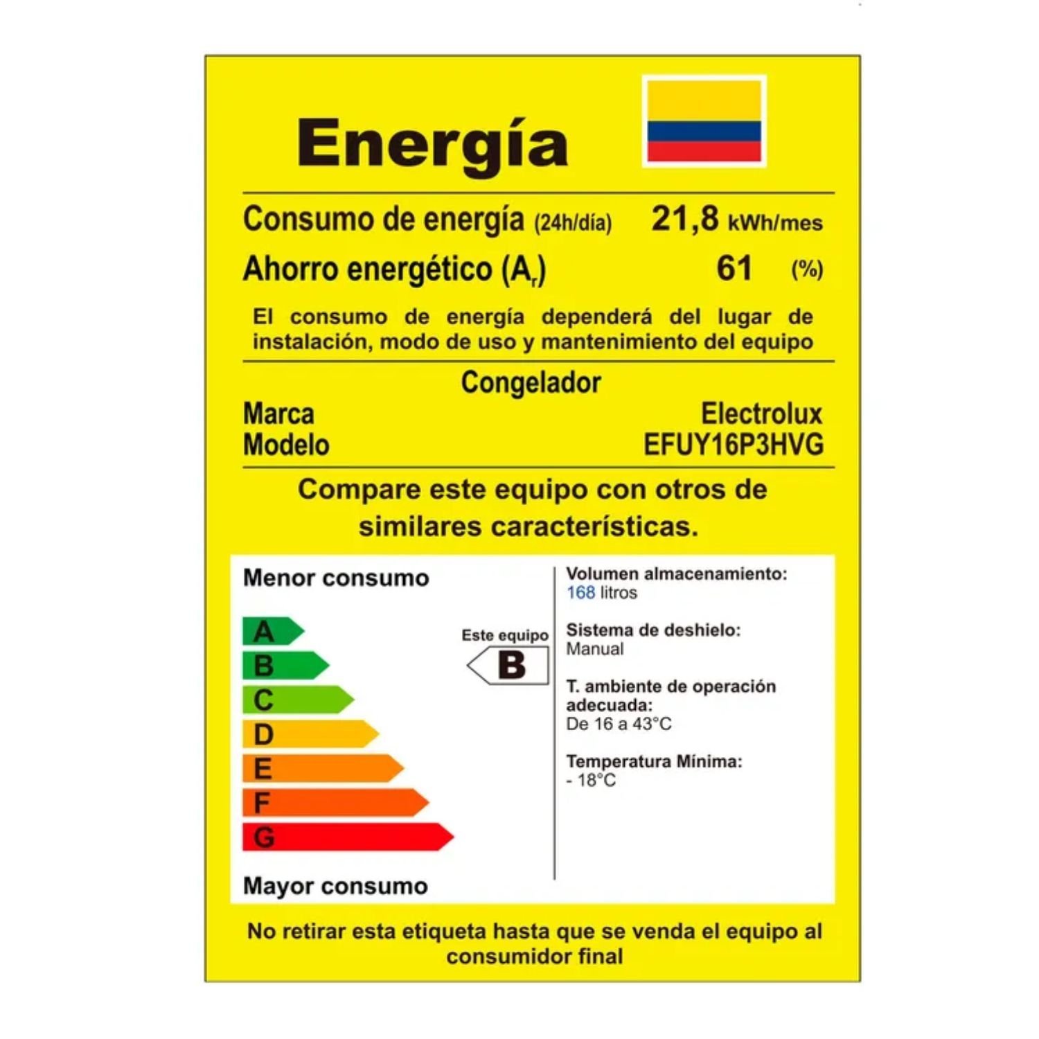 Congelador Electrolux Vertical Frost 168 Lt EFUY16P3HVG Gris - Image 6