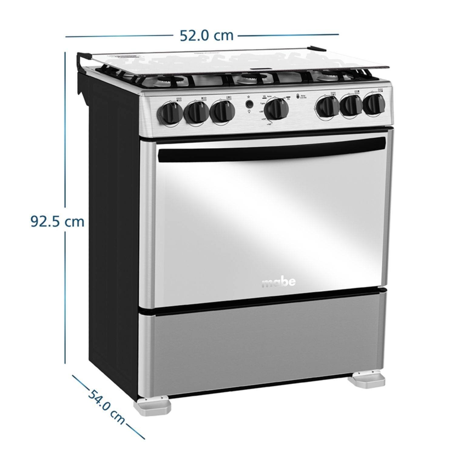 Estufa de Piso MABE 76cm Gas Natural 4 Ptos EMC30KXX-6 Inox - Image 7