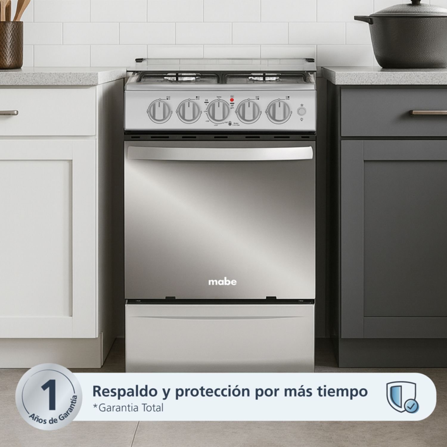 Estufa de Piso MABE 52cm 4 Puestos Gas Natural EMC5140ANG0 - Image 4