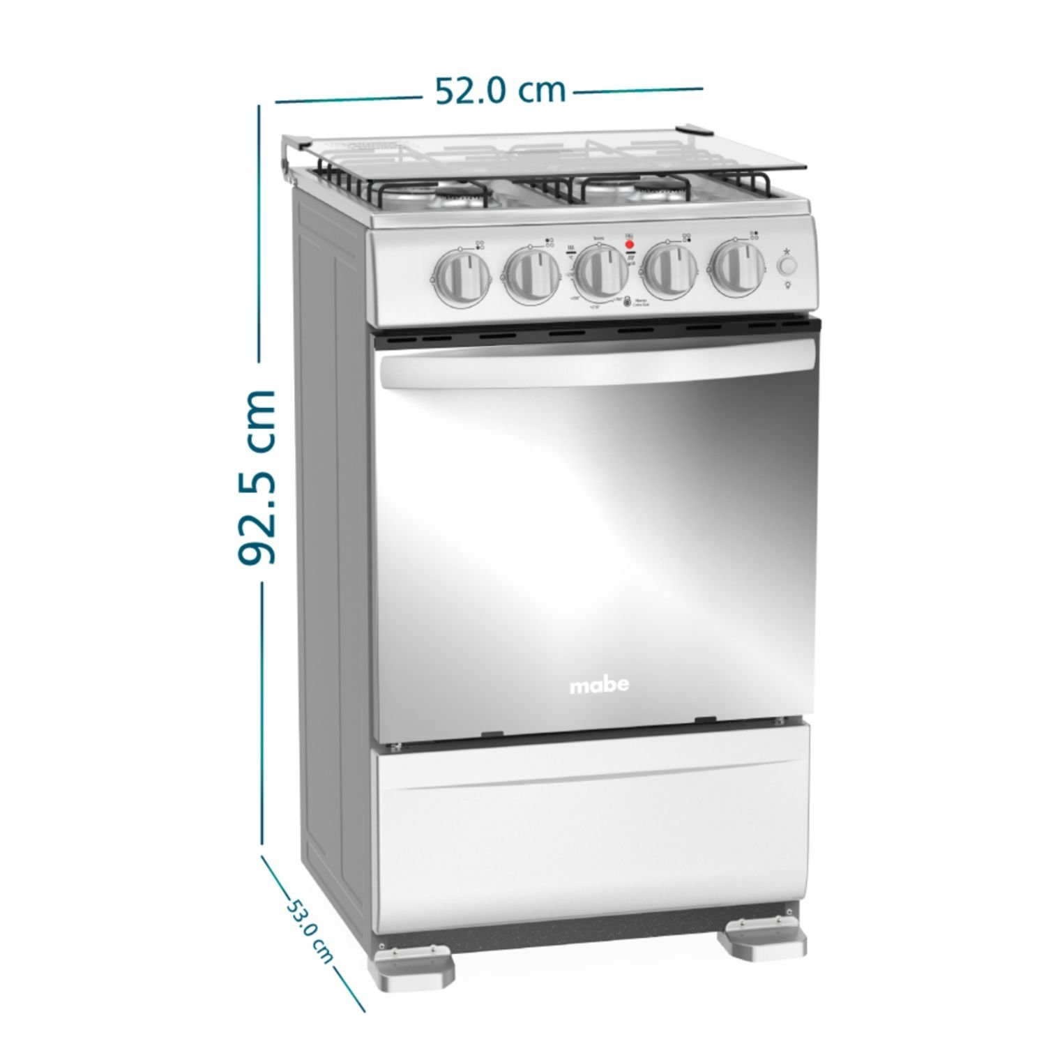 Estufa de Piso MABE 52cm 4 Puestos Gas Natural EMC5140ANG0 - Image 7