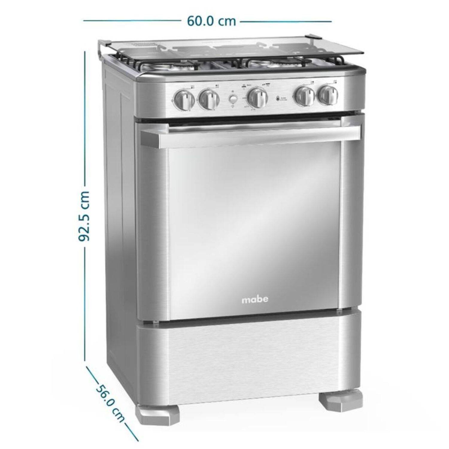 Estufa de Piso MABE 60cm 4 Puestos GN EMC6050NFX1 Inox - Image 7