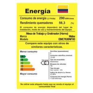 Estufa de Piso MABE 76cm 6 Puestos GN EMC7630NFX0 Inox - Image 8