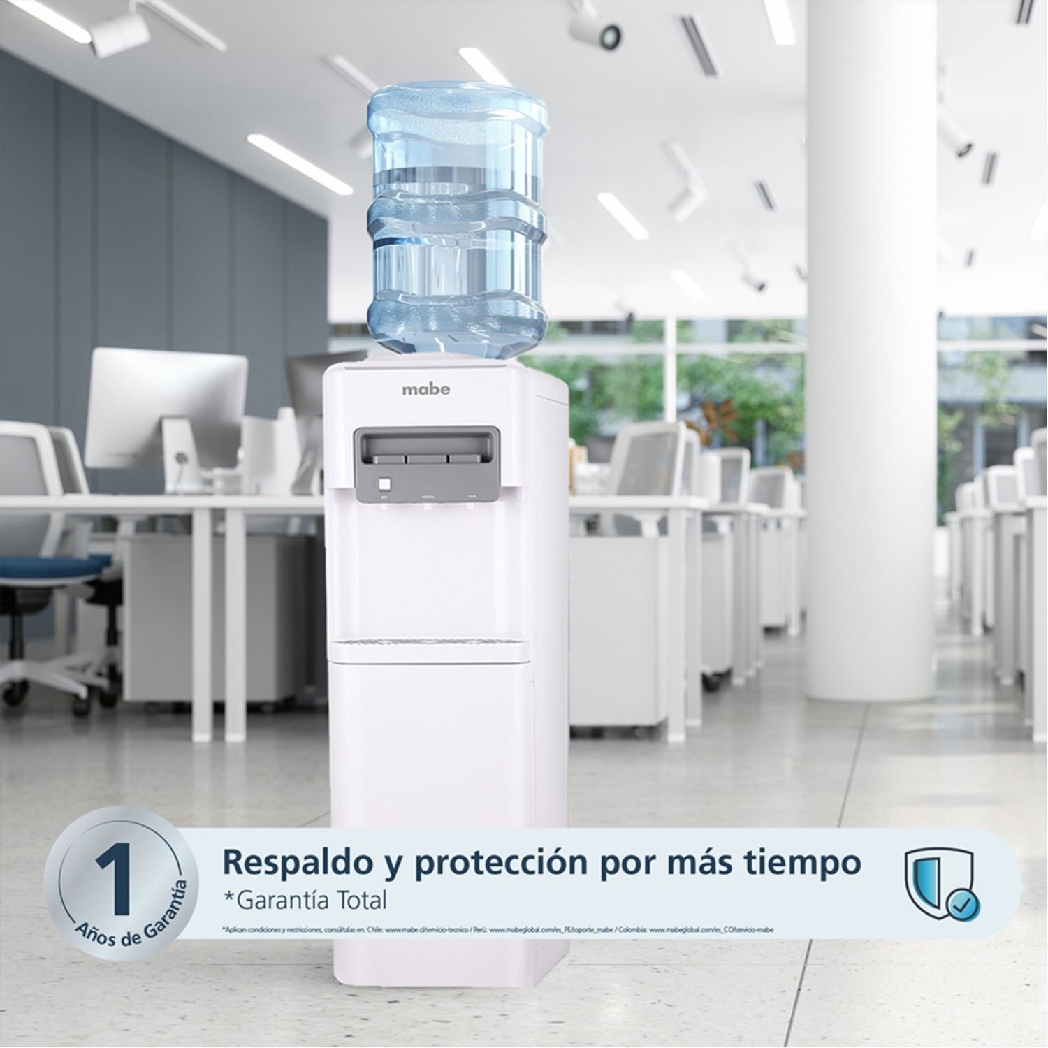 Dispensador de Agua MABE EMTLP3TBB De Piso Botellon Blanco - Image 2