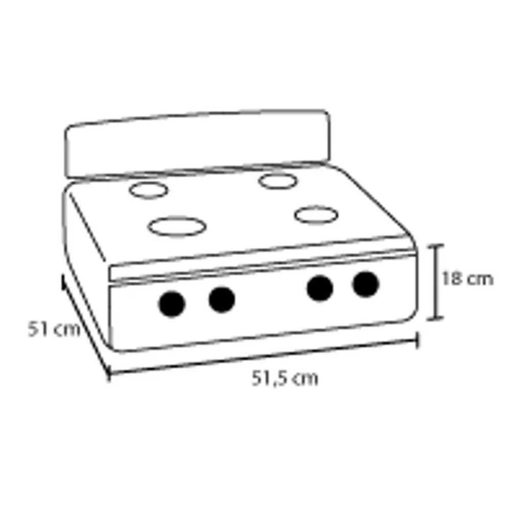 Estufa de Mesa HACEB AVELLANA Gas Natural 4 Puestos Negro - Image 4