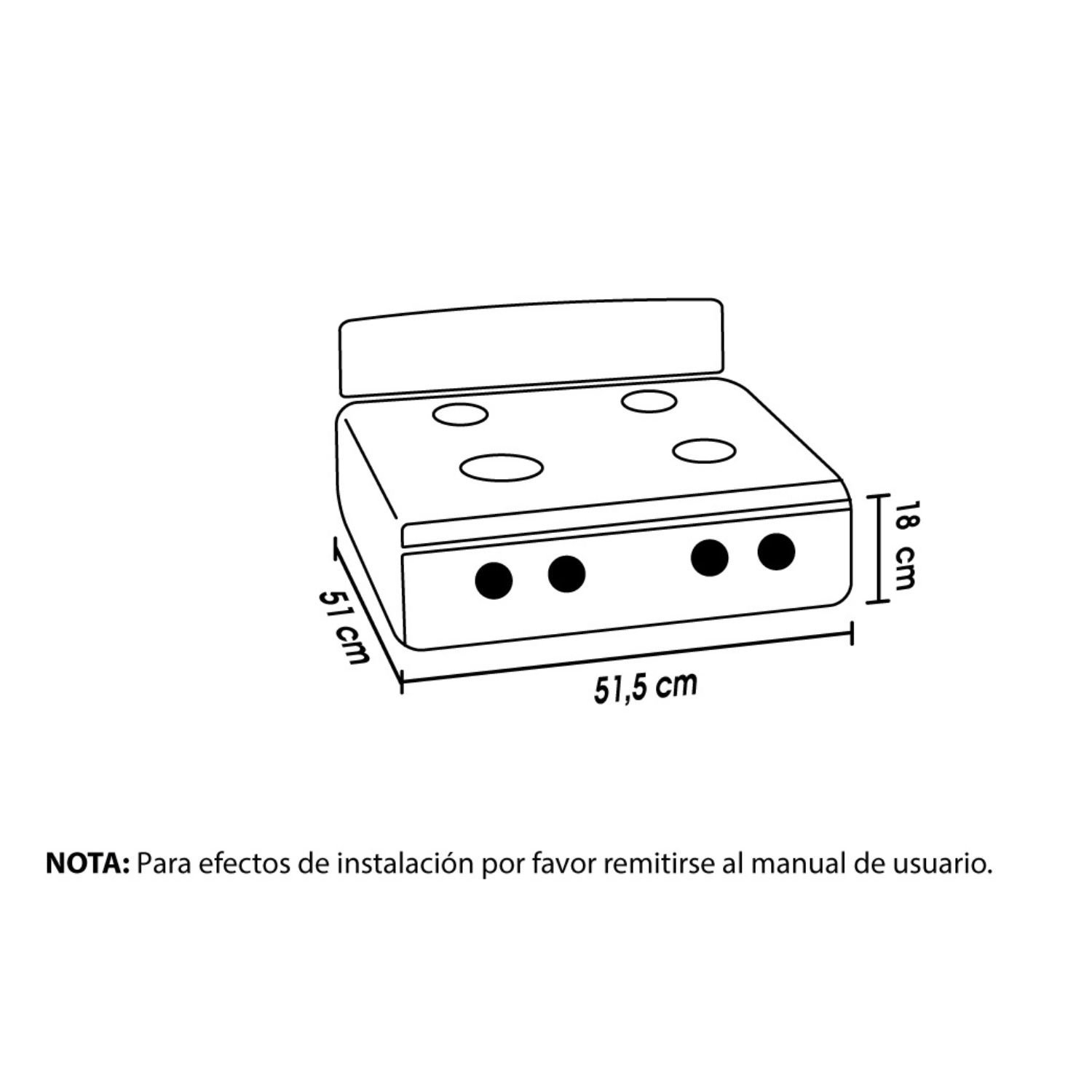 Estufa de Mesa HACEB Avellana Gas Propano 4 Puestos Gris - Image 6