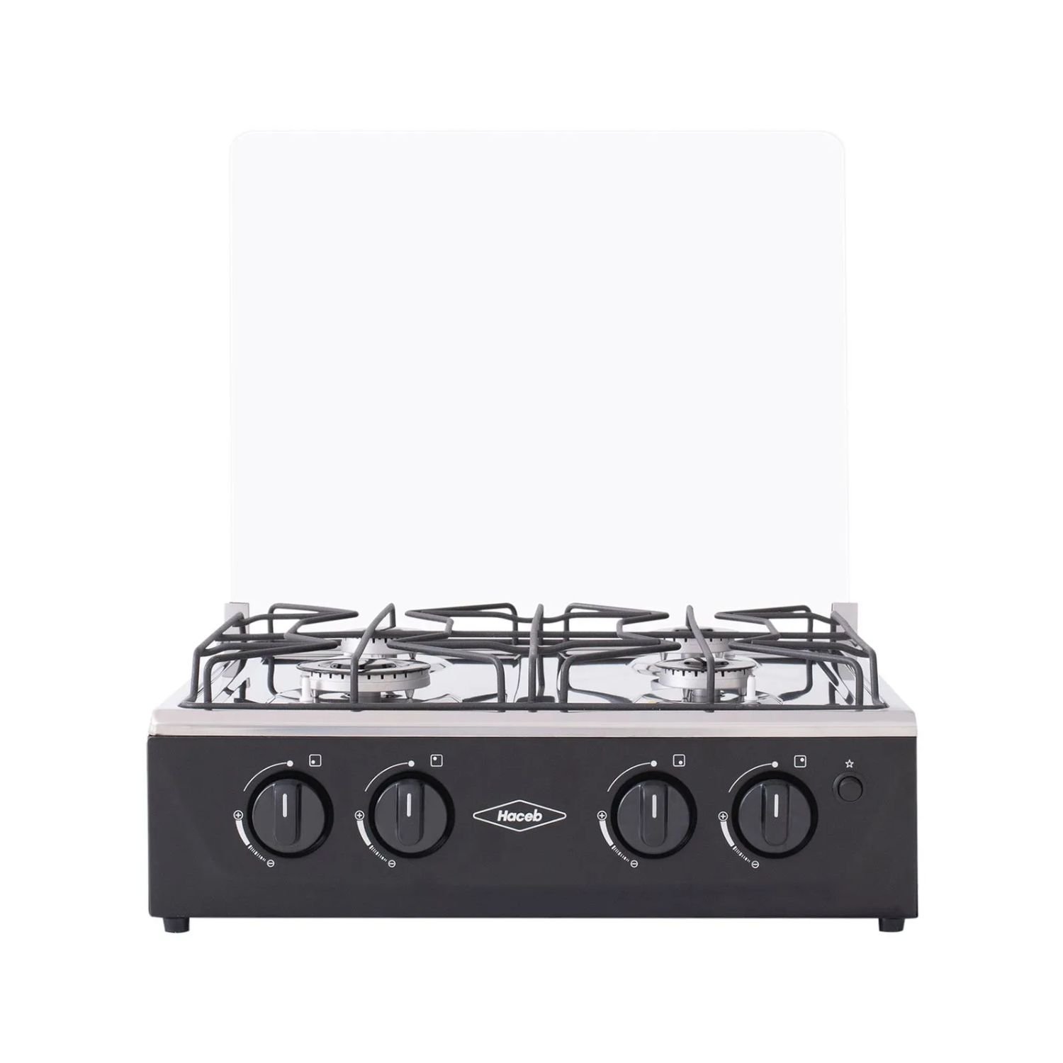 Estufa de Mesa HACEB 4 Puestos Gas Propano Negro