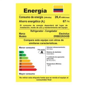 Nevera ELECTROLUX 323 Lt No Frost Inverter BB32N3HXB Negro - Image 8