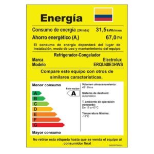 Nevecon ELECTROLUX No Frost 421 Litros ERQU40E3HWS Gris - Image 8