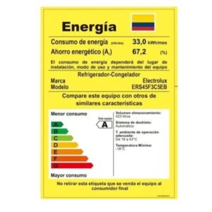 Nevecon ELECTROLUX No Frost 423Lt Inverter ERS45F3C5EB Negro - Image 8