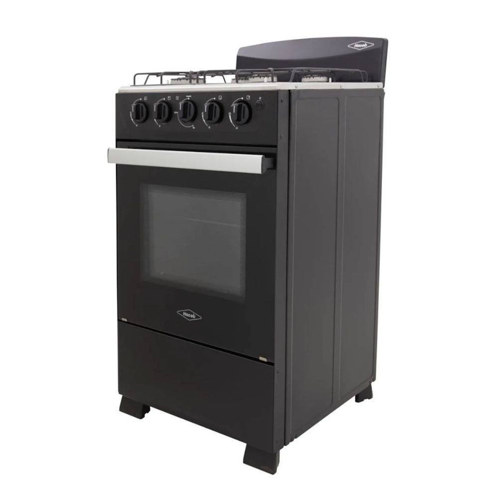 Estufa de Piso HACEB 50cm 4 Puestos GLP Horno ROMERO Negro - Image 2