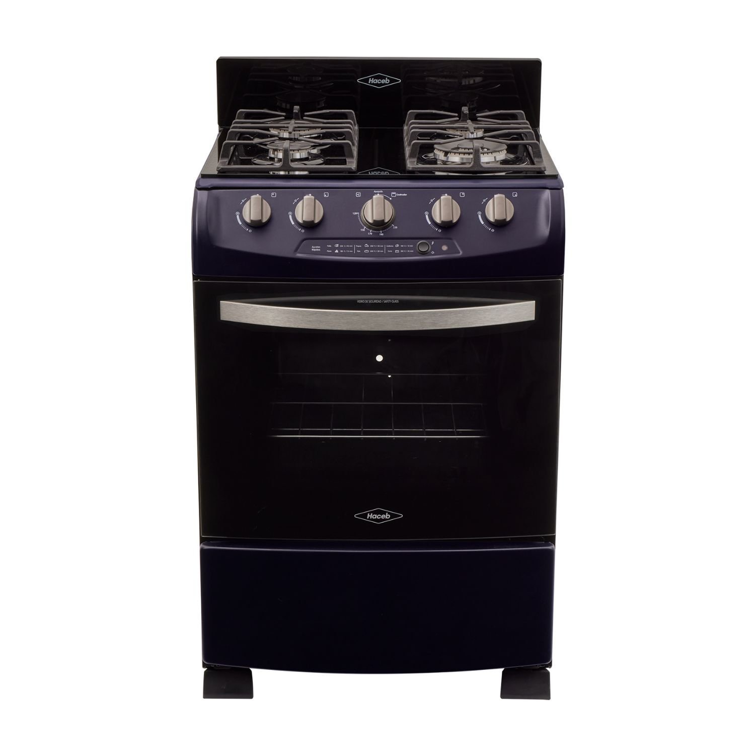 Estufa de Piso HACEB 60cm 4 Puestos Gas Natural Azul