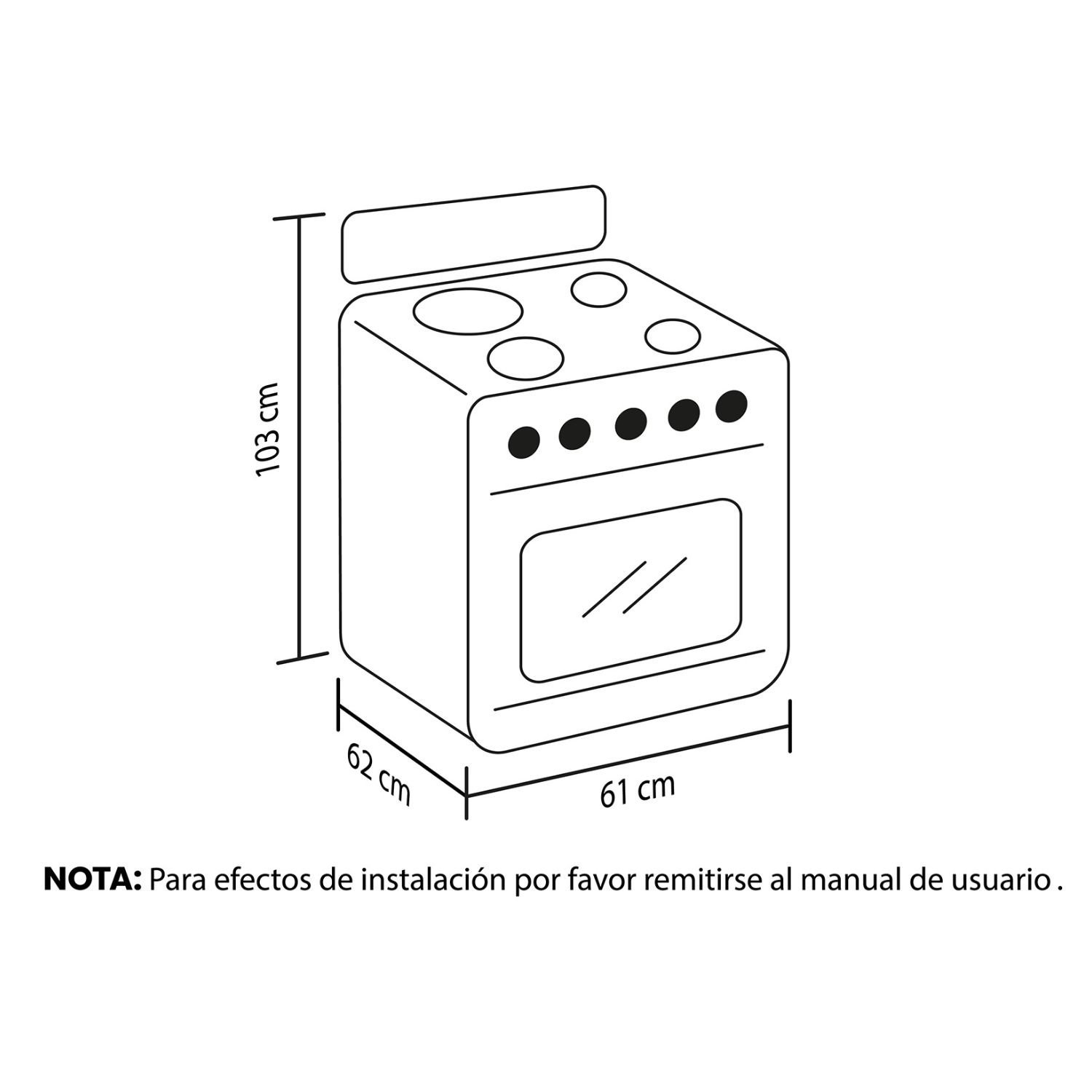 Estufa de Piso HACEB 60cm 4 Puestos Gas Natural Azul - Image 7
