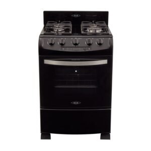 Estufa de Piso HACEB 60cm 4 Puestos Gas Natural Negro