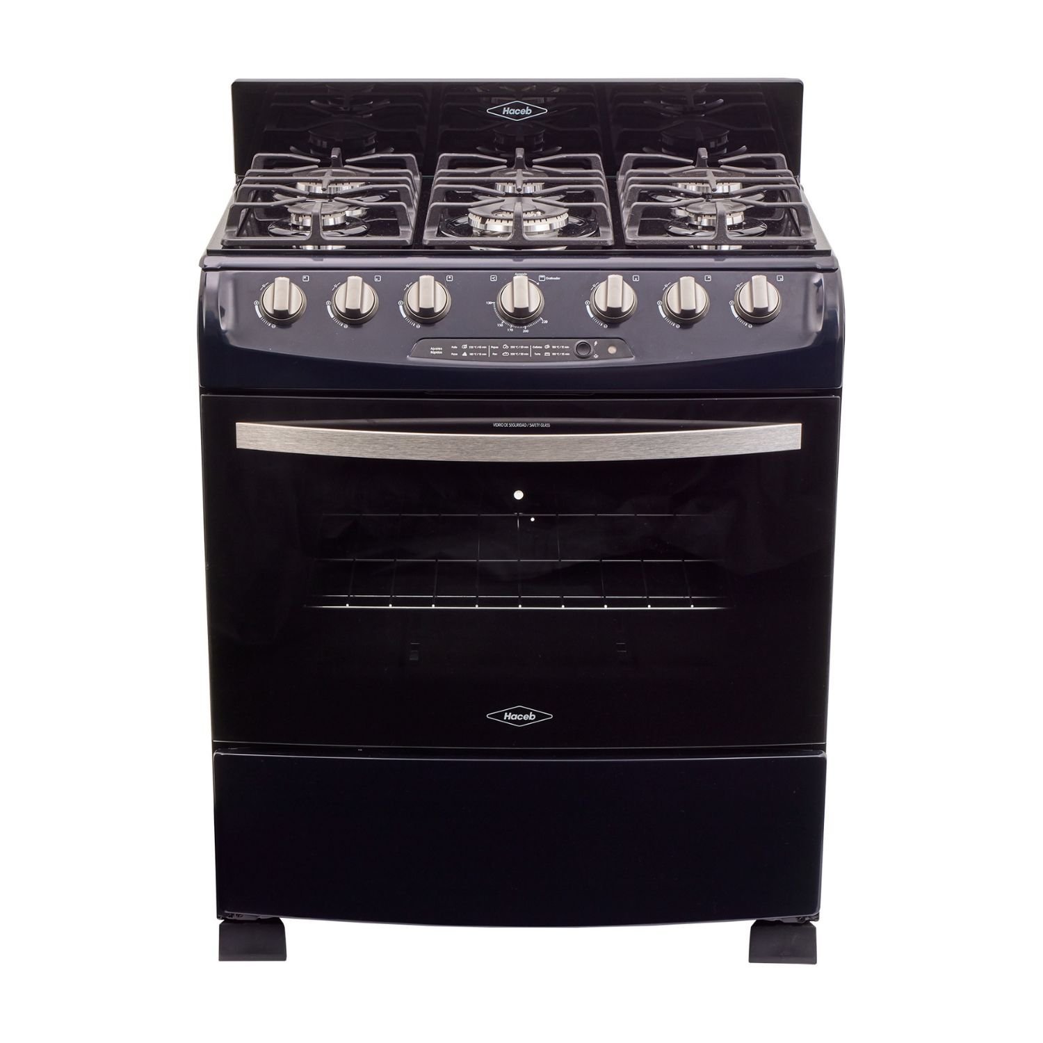 Estufa de Piso HACEB 76cm 6 Puestos Gas Natural Azul