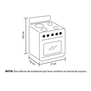 Estufa de Piso HACEB 76cm 6 Puestos Gas Natural Negro - Image 7