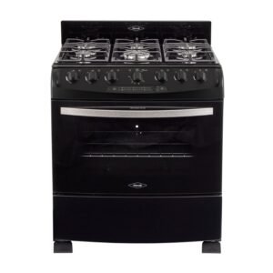 Estufa de Piso HACEB 76cm 6 Puestos Gas Propano Negro