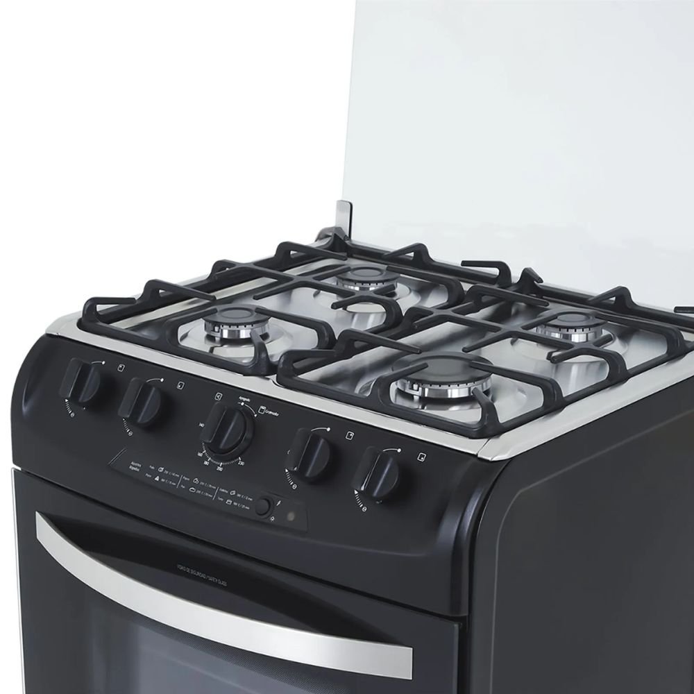 Estufa de Piso HACEB 60cm 4 Puestos GN Horno OREGANO Negro - Image 3