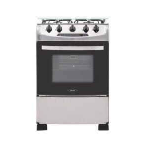 Estufa de Piso HACEB 60 cm 4 Puestos Gas Natural Negra Inox