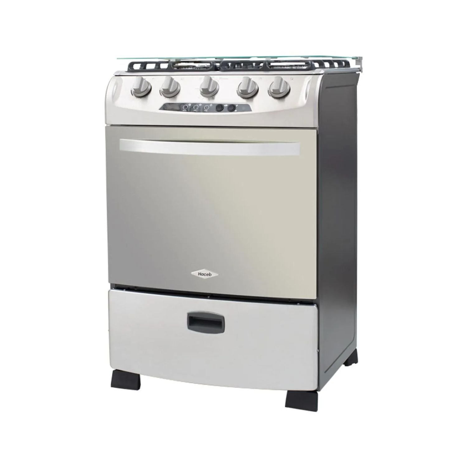 Estufa de Piso HACEB 60 cm 4 Puestos Gas Natural Inox - Image 2