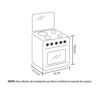 Estufa de Piso HACEB 60 cm 4 Puestos Gas Natural Inox - Image 5