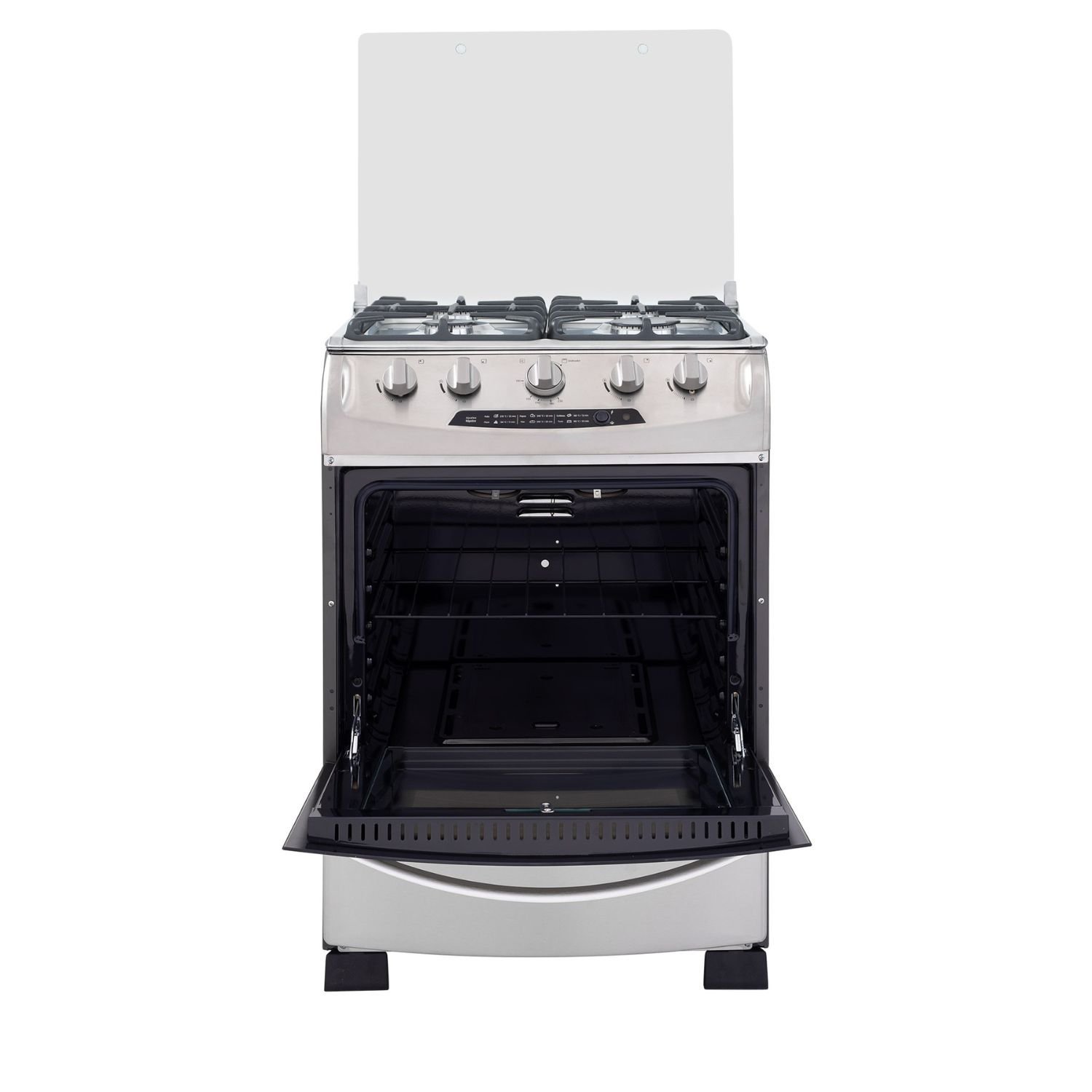 Estufa de Piso HACEB 60cm 4 Puestos Gas Natural Horno Gris - Image 2
