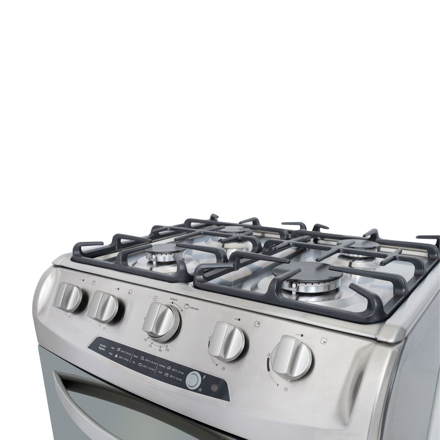 Estufa de Piso HACEB 60cm 4 Puestos Gas Natural Horno Gris - Image 6