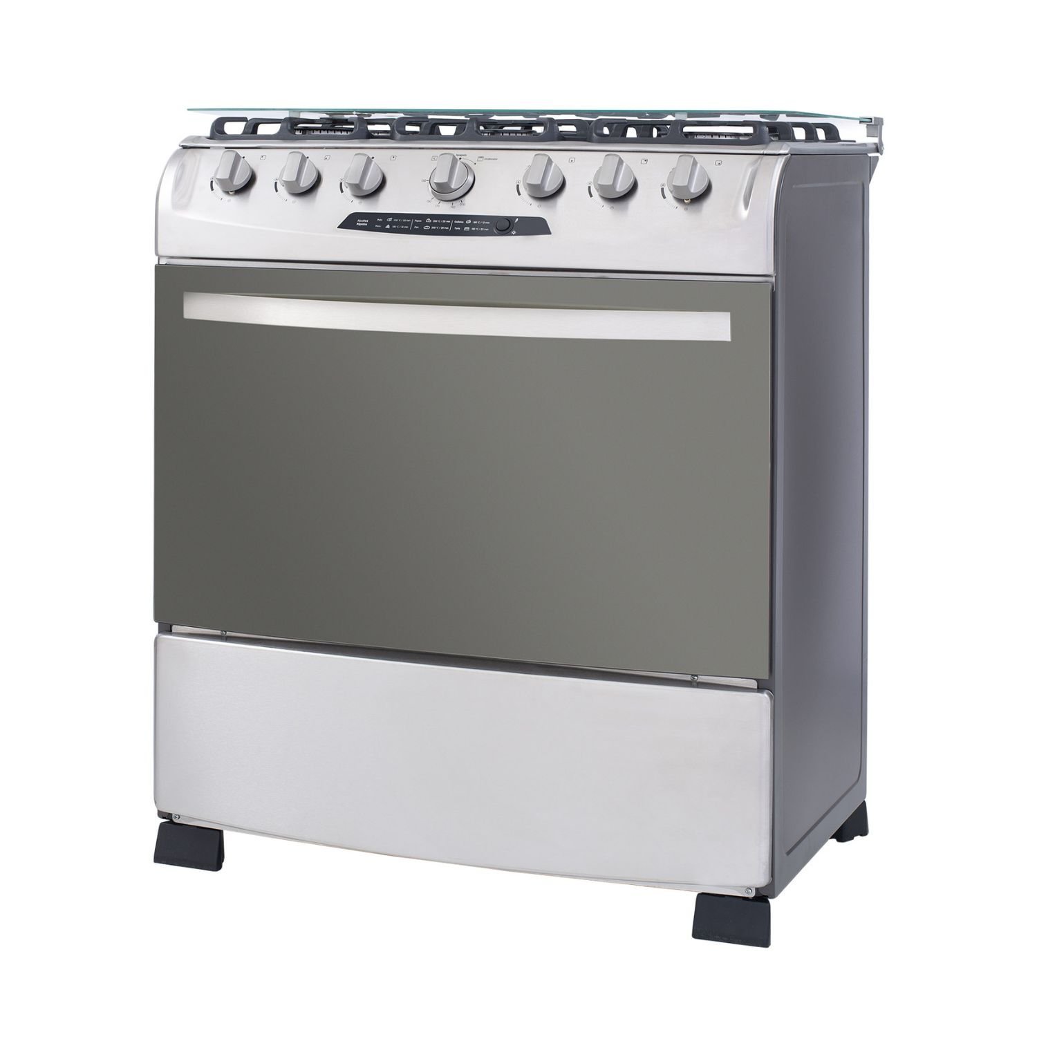 Estufa de Piso HACEB 76cm 6 Puestos Gas Propano Inox - Image 2