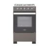 Estufa de Piso HACEB 50 cm 4 Puestos Gas Natural Plata