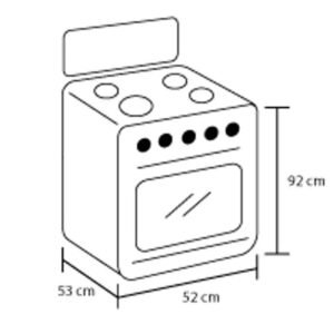 Estufa de Piso HACEB 50cm 4 Puestos GN Horno ROMERO Cristal - Image 4