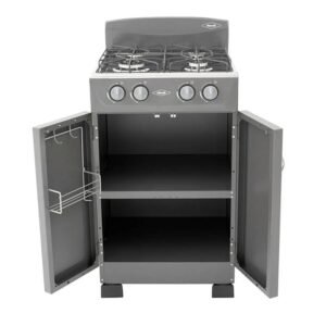 Estufa de Piso HACEB 50 cm 4 Puestos Gabinete GN ROMERO Gris - Image 3