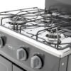 Estufa de Piso HACEB 52cm 4 Puestos Gas Propano Gabinete Gris - Image 5