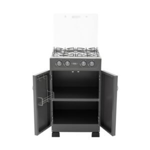 Estufa de Piso HACEB 53cm 4 Puestos Gas Natural Gabinete Gris - Image 3
