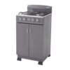 Estufa de Piso Haceb 52cm 4 Puestos Mixta Gris Gabinete - Image 2