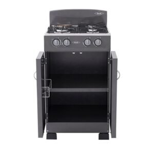 Estufa de Piso Haceb 52cm 4 Puestos Mixta Gris Gabinete - Image 3