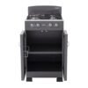 Estufa de Piso HACEB 52 cm 4 Puestos Gas Propano Gris - Image 3