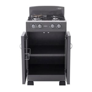 Estufa de Piso HACEB 52 cm 4 Puestos Gas Propano Gris - Image 3