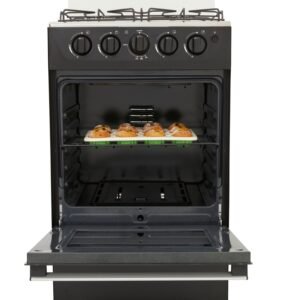 Estufa de Piso HACEB 50cm 4 Puestos Gas Natural Horno Negro - Image 3