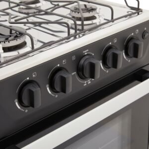 Estufa de Piso HACEB 50cm 4 Puestos Gas Natural Horno Negro - Image 5