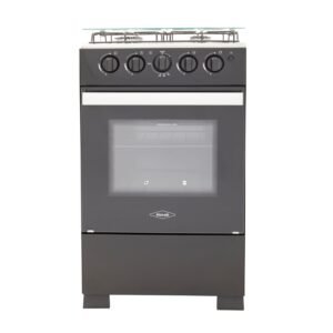 Estufa de Piso HACEB 50cm 4 Puestos Gas Propano Horno Negro