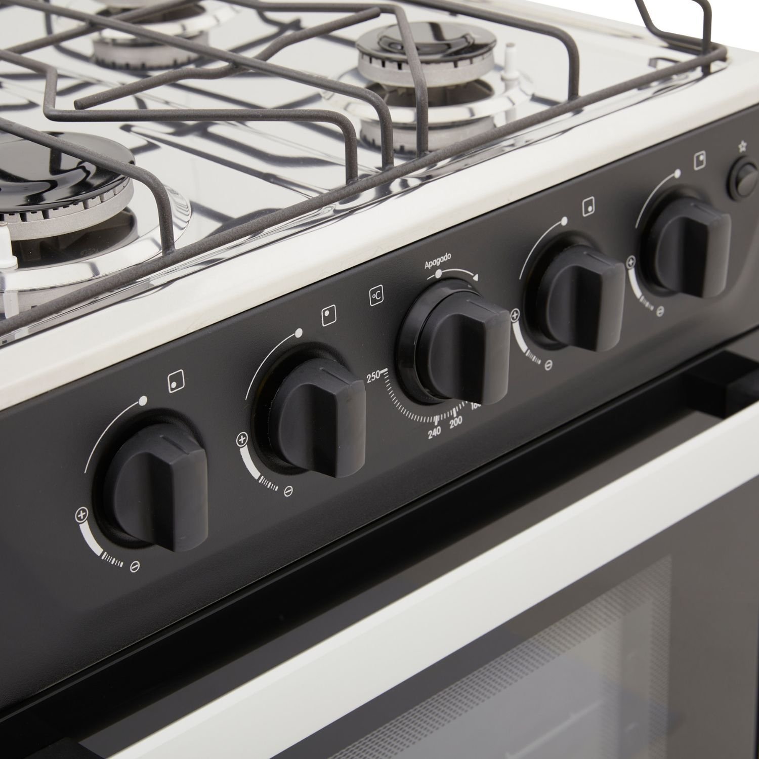 Estufa de Piso HACEB 50cm 4 Puestos Gas Propano Horno Negro - Image 5