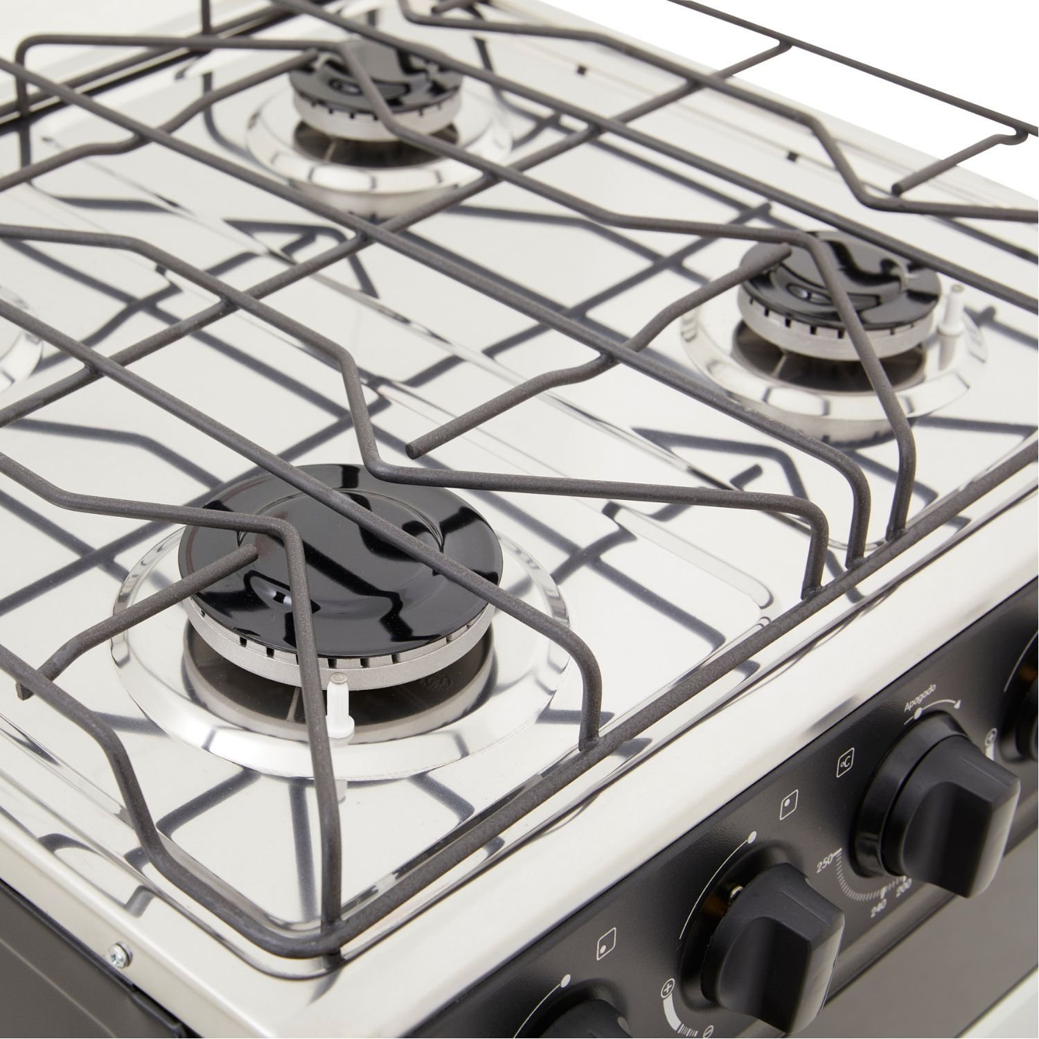 Estufa de Piso HACEB 50cm 4 Puestos Gas Propano Horno Negro - Image 6