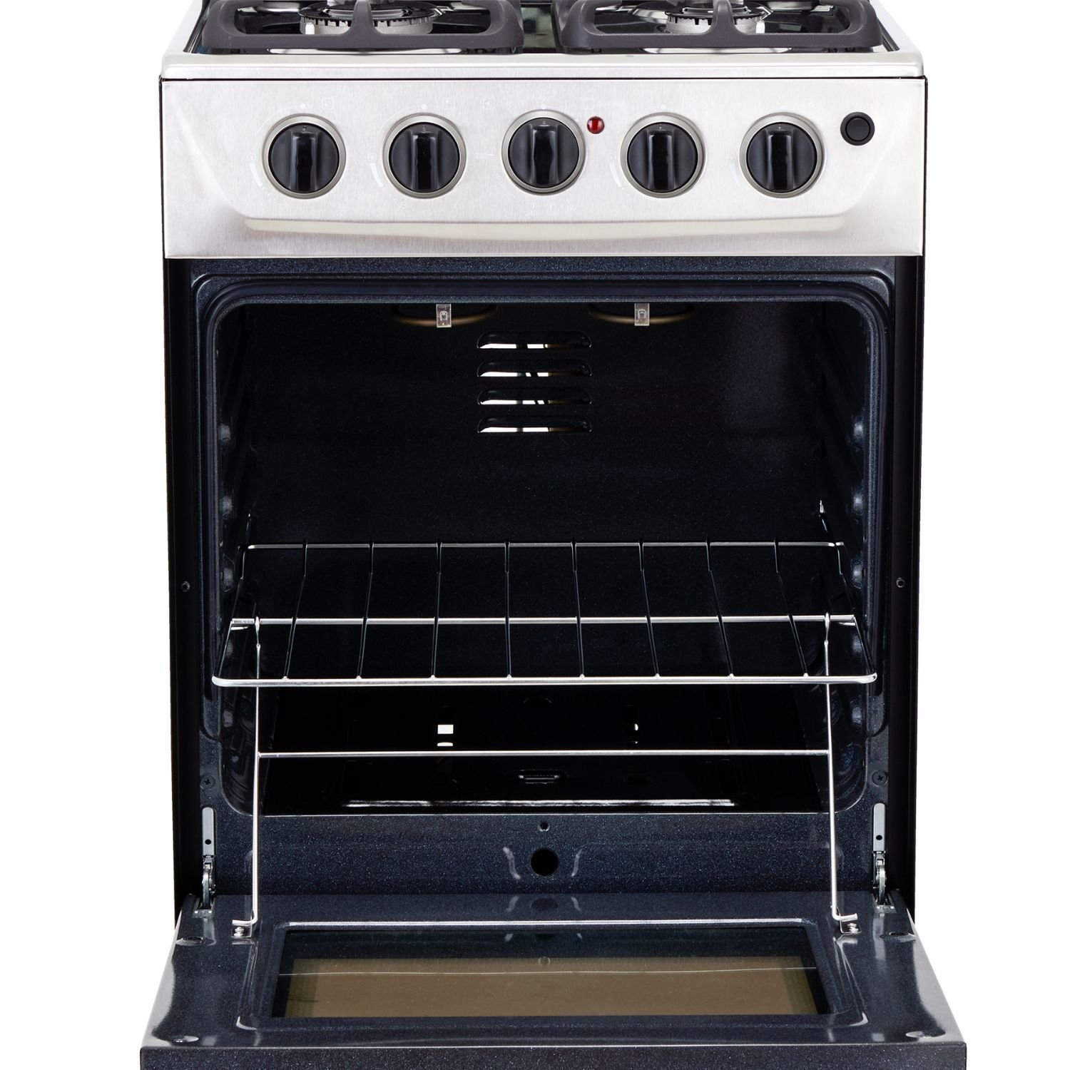 Estufa de Piso HACEB 50cm 4 Puestos Gas Propano Horno Inox - Image 2