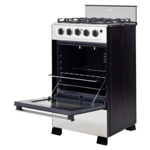 Estufa de Piso HACEB 50cm 4 Puestos Gas Propano Horno Inox - Image 3