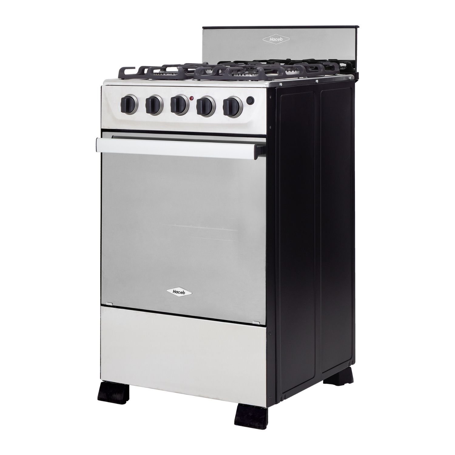 Estufa de Piso HACEB 50cm 4 Puestos Gas Propano Horno Inox - Image 5