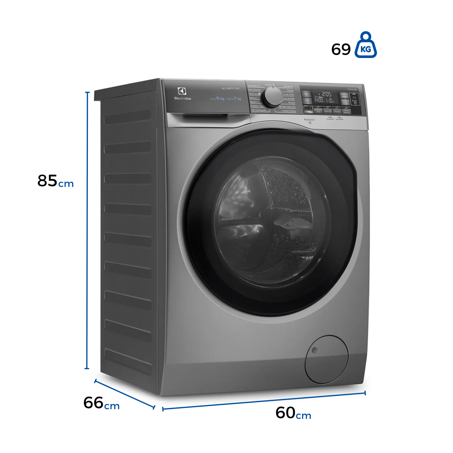 Lavasecadora ELECTROLUX 11kg/7kg Carga Frontal EWDX11L3EG Gris - Image 7