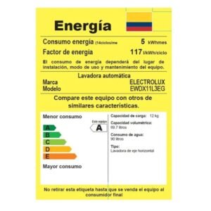 Lavasecadora ELECTROLUX 11kg/7kg Carga Frontal EWDX11L3EG Gris - Image 8