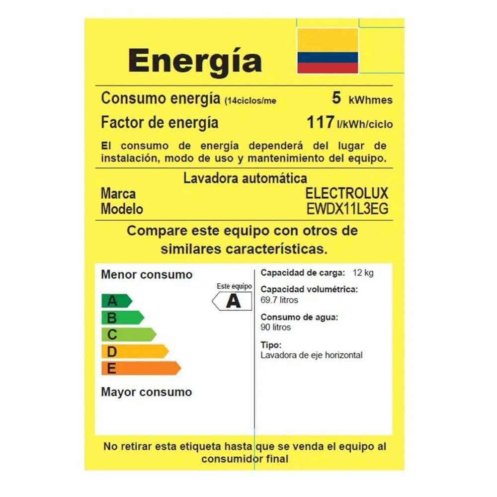 Lavasecadora ELECTROLUX 11kg/7kg Carga Frontal EWDX11L3EG Gris - Image 8