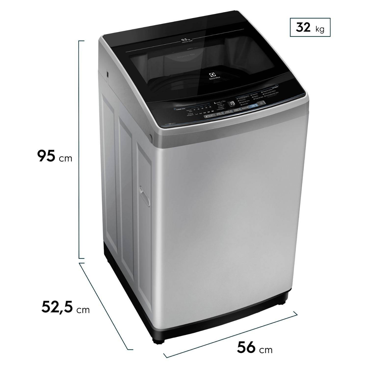 Lavadora ELECTROLUX 9.5 Kilos EWIW95F6USVG Gris - Image 5
