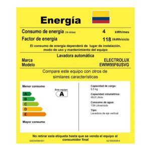 Lavadora ELECTROLUX 9.5 Kilos EWIW95F6USVG Gris - Image 6
