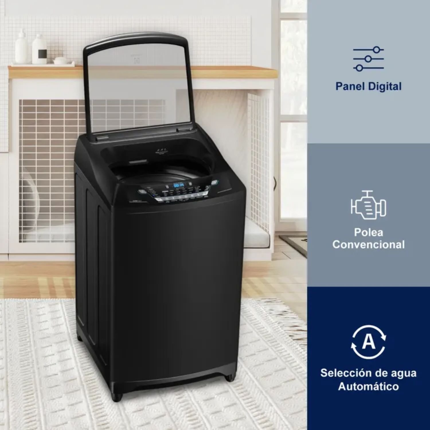 Lavadora ELECTROLUX 18 Kg Carga Superior EWIX18F3ESB Negro - Image 3
